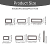 24Pcs 6 Style Rectangle Zinc Alloy Adjuster Buckles FIND-CA0008-58-2