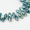 Electroplate Glass Beads Strands X-EGLA-J068-AB03-1
