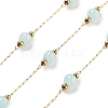 Handmade Round Dyed Natural Malaysia Jade Beaded Chains CHS-P019-08G-B-1