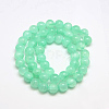 Dyed Natural Green Jade Beads Strands X-JBS053-4MM-27-2