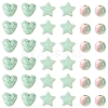 150Pcs Crackle Opaque Acrylic Beads OACR-YW0004-50-2