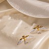 304 Stainless Steel Stud Earrings EJEW-A142-02B-G-2