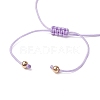 Gemstone Braided Bead Bracelet Sets BJEW-JB11013-5