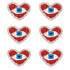 Heart with Evil Eye Embroidered Appliques DIY-WH0401-27-1