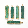 Natural Druzy Agate Pendants G-Q499-03-1
