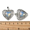 Opalite Peach Love Heart Pendants G-G158-01V-3