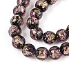 Handmade Foil Glass Beads Strands FOIL-N029-05A-3