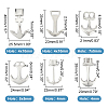6Pcs 6 Styles 304 Stainless Steel Anchor Hook Clasps STAS-UN0050-80-4