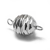 Anti-Tarnish Rhodium Plated 925 Sterling Silver Magnetic Clasps STER-L057-014P-3