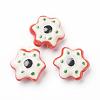 Handmade Porcelain Flower Beads Strands PORC-G006-16B-4