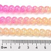 Spray Painted Crackle Glass Beads Strands DGLA-C002-8mm-01-5