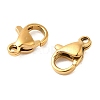 Ion Plating(IP) 304 Stainless Steel Lobster Claw Clasps X-STAS-AB10-G-01-2