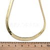 Brass Flat Snake Chain Necklaces for Women NJEW-U035-04G-5