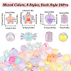 160Pcs 8 Styles Transparent Acrylic Beads TACR-SP0001-10-2