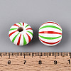 Spray Painted Schima Wood Beads WOOD-T032-36B-4