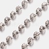 2.5mm Wide Silver Color Plated Grade A Garment Decorative Trimming Brass Crystal Rhinestone Cup Strass Chains X-CHC-S8-S-1