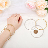 10Pcs 2 Colors Adjustable 304 Stainless Steel Wire Cuff Bangle Making MAK-BBC0001-14-3