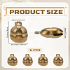 6Pcs Brass Pet Peanut Bell KEYC-LP0001-46-2