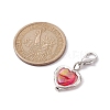 Heart Alloy & Acrylic Pendant Decorations HJEW-JM01642-3