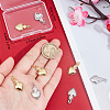 Beebeecraft 8Pcs 2 Colors Rack Plating Brass Micro Pave Cubic Zirconia Pendants KK-BBC0012-95-3