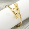 Brass Cuff Bangles for Women BJEW-F513-07G-2