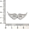 Brass Micro Pave Clear Cubic Zirconia Hollow Wings with Heart Connector Charms KK-L229-062P-3