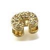 Brass Micro Pave Cubic Zirconia Letter Multi-Strand Links KK-D295-32G-03-2