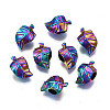 Rack Plating Rainbow Color Alloy European Beads X-PALLOY-S180-351-1