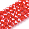 Electroplate Glass Beads Strands EGLA-A034-P4mm-A10-1