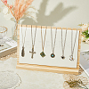 Bamboo Slant Back Necklace Organizer Display Stands NDIS-WH20004-01A-3