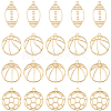 20Pcs 4 Styles Alloy Open Back Bezel Big Pendants FIND-SP0005-99-7