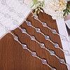 Rhombus Acrylic Rhinestone Beaded Trim FIND-WH0202-02-4