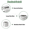 24Pcs Grooved Stainless Steel European Beads STAS-HS0001-81B-4