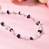 Natural Lapis Lazuli & Aquamarine Chip & Glass Seed Baeded Necklaces for Women NJEW-JN05603-02-2