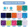 72G 12 Colors Opaque Acrylic Beads SACR-TA0001-54-4