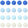 Rubberized Style Imitated Silicone Acrylic Beads MACR-PA0001-06C-02-6