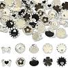 40Pcs 10 Styles 1-Hole Alloy Shank Buttons BUTT-CJ0001-07-1