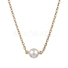 Shell Pearl Pendant Necklaces NJEW-JN05134-02-2