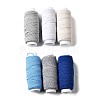 6Pcs 6 Colors Round Polyester Ultra-Thin Elastic Thread for Sewing Machines EW-K001-01D-0.5mm-1