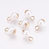 Imitation Pearl Charms X-IFIN-K038-03LG-2