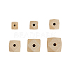 Faceted Unfinished Wood Beads WOOD-CJ0001-07-3