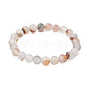 Round Natural Crazy Agate Beaded Stretch Bracelets for Women BJEW-JB11045-03-1