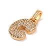Brass Micro Pave Cubic Zirconia Pendants KK-C076-29C-G01-2