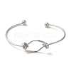 Non-Tarnish 304 Stainless Steel Open Cuff Bangles for Women BJEW-Z071-02P-2