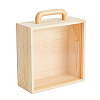 Transparent Acrylic Sliding Lid Wooden Gift Boxes with Handle CON-WH0078-28-1