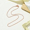 1.5mm Rack Plating Brass Box Chain Adjustable Slider Necklaces for Women Men MAK-L044-35RG-3