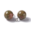 Natural Unakite Pendants G-G926-02P-04-3