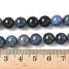 Natural Grade AA Dumortierite Quartz Round Bead Strands X-G-P075-43-8mm-6