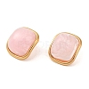 Square Resin Stud Earrings EJEW-U003-25G-3