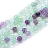 Natural Fluorite Beads Strands G-T055-6mm-22-1